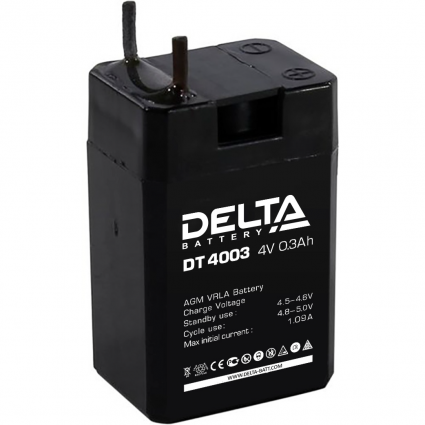 Купить аккумулятор dt 4003 4в 0,3 а∙ч