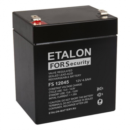 Купить аккумулятор etalon fs 12045 12в 4,5 а∙ч