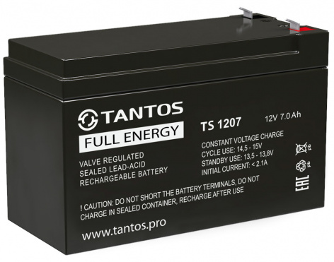 Купить аккумулятор tantos ts 1207 12в 7 а∙ч