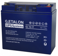Изображение аккумулятор etalon gl 12-17 12в 17 а∙ч