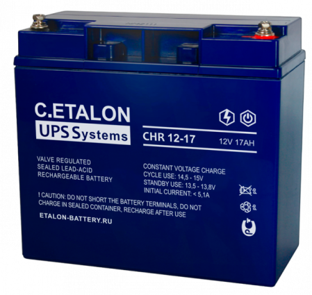 Купить аккумулятор etalon chr 12-17 12в 17 а∙ч